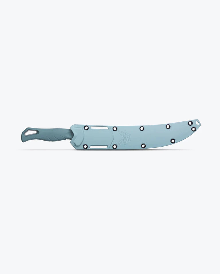 Benchmade Fishcrafter Depth Blue Santoprene 9" Trailing Point Fixed Blade
