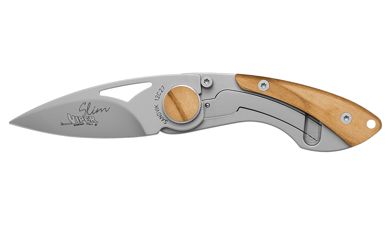 Viper Slim Olive Wood Handle Folding Knife