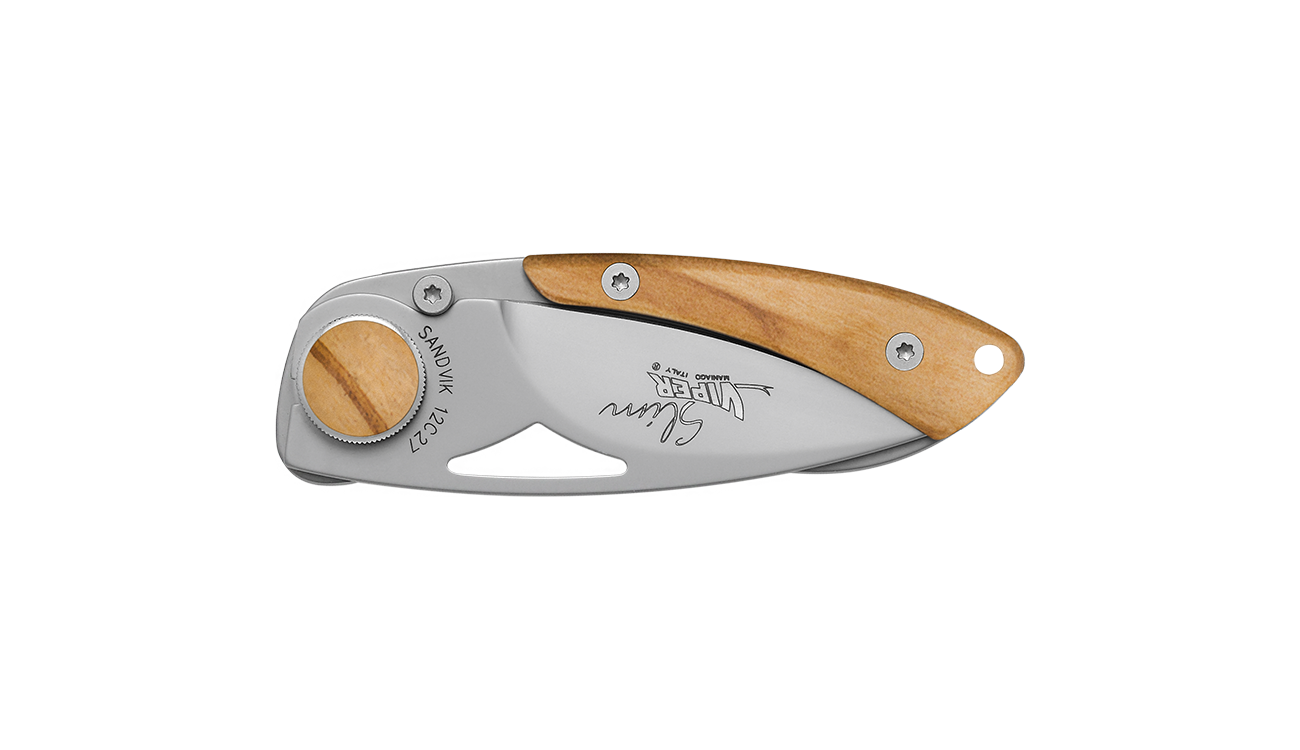 Viper Slim Olive Wood Handle Folding Knife