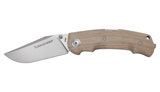 Viper Turn Natural Canvas Micarta Folding Knife