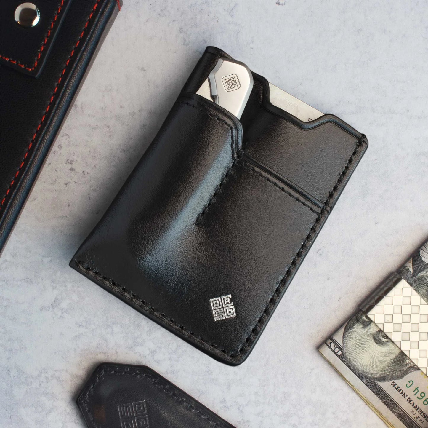 Ocaso EDC Knife Wallet Full Grain Leather