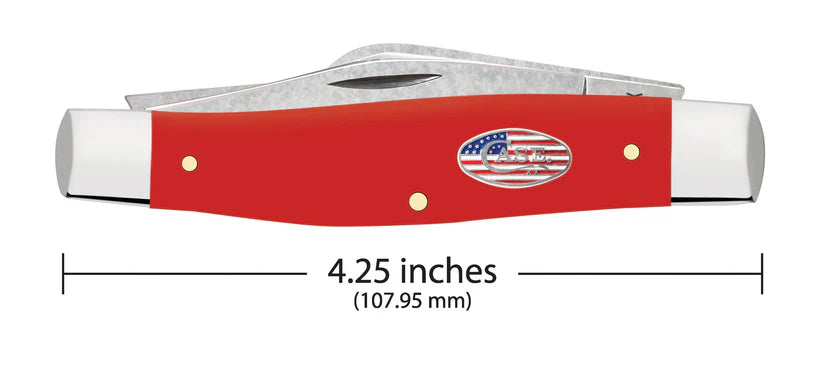 Case Knives American Workman Smooth Red Synthetic CS Large Stockman Folding Knife